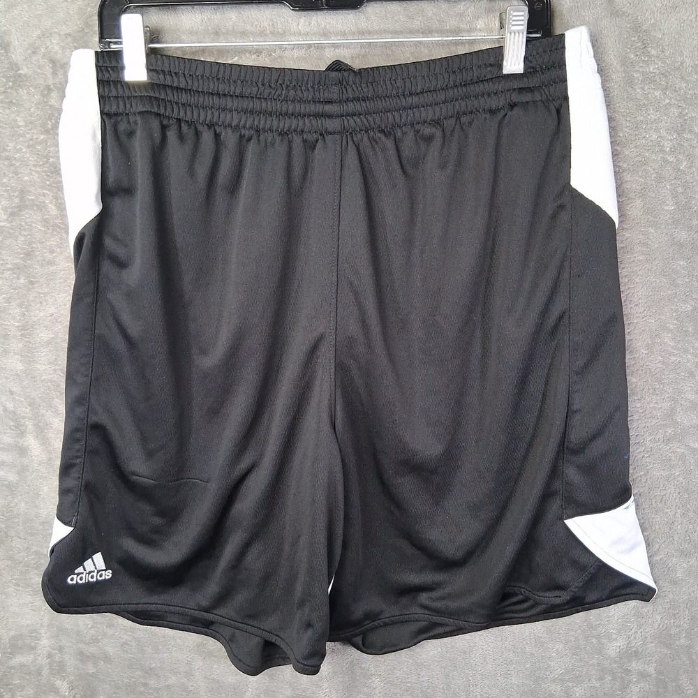Adidas Player Issue Shorts Mens XL Black White Basketball Training Player ID